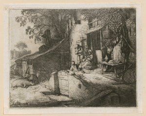 Kehrääjätär tekijältä Adriaen van Ostade