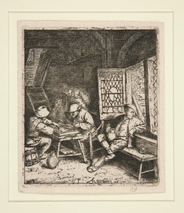 Backgammon-pelaajat tekijältä Adriaen van Ostade