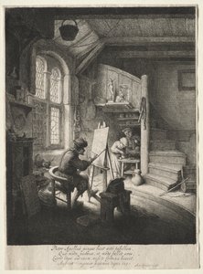 Maalarin studio tekijältä Adriaen van Ostade