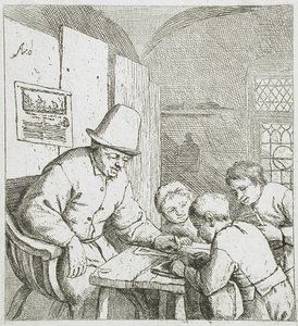Koulunopettaja tekijältä Adriaen van Ostade