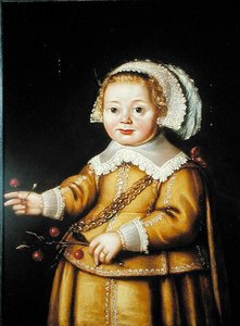 Anne Gibsonin muotokuva lapsena (öljy paneelille) tekijältä Adriaen van der Linde