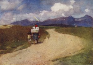 Tšekkoslovakia: tie Karpaateissa (väri litho)