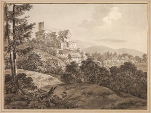 Näkymä Gnandsteinin linnalle, n. 1795.