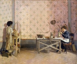 Lapset työskentelevät alabasterissa