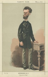 Espanjan kuningas Amadeus (väri litho) tekijältä Adriano Cecioni