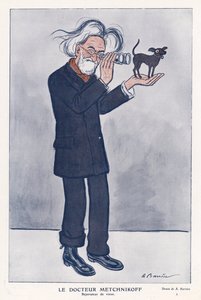 Elie Metchnikoff, venäläinen eläintieteilijä (värilitho) tekijältä Adrien Barrere