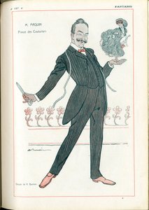 Fantasio, : Metiers, Muoti - Tailor Couturier, Paquin, 15.6.1907 (kaiverrus) tekijältä Adrien Barrere