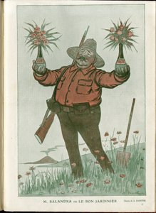Kuva Barreresta (1874-1931) elokuvassa "" Fantasio"", 1.6.2015 - herra Salandra eli hyvä puutarhuri - sota 14-18, Italia, viini, puolueettomuus, kukat, tulivuorenpurkaukset, hallituksen puheenjohtaja neuvosto, Trieste - Salandra Antonio tekijältä Adrien Barrere