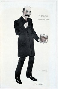 Joseph Caillaux, vuokraministeri - Adrien Barreren (1877-1931) kuvitus teoksessa "" Fantasio" 15.2.1907 tekijältä Adrien Barrere