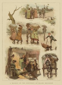 Loma mantereella, sisämaaretki (chromolitho)