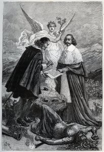 Allegoria Pyreneiden rauhansopimuksesta 7.11 tekijältä Adrien Emmanuel Marie