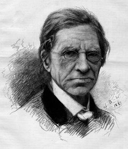 Emile Littren (1801-1881), ranskalaisen filologin, lääkärin ja poliitikon muotokuva. Kaiverrus Adrien Marie teokseen "" The Illustrous World"" nro 1263, 11. kesäkuuta tekijältä Adrien Emmanuel Marie