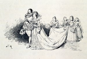 Riquet a la Houppe - Charles Perraultin "Saduissa", kuvitus Adrien Marie tekijältä Adrien Emmanuel Marie