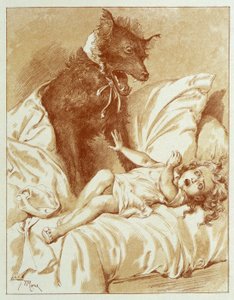 Punahilkka - Charles Perraultin "Saduissa", kuvitus Adrien Marie
