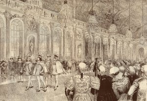 Pyhän Hengen ritarikunnan (Pyhä Henki) ritarien kulkue Versaillesin linnan jäägalleriassa helluntaipäivänä vuonna 1789. Adrien Marien piirustus vuodelta 1889. tekijältä Adrien Emmanuel Marie