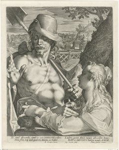 Kristus ilmestyy Magdalan Marialle (Noli mi tangere) puutarhurina tekijältä Egidius  Sadeler (II)