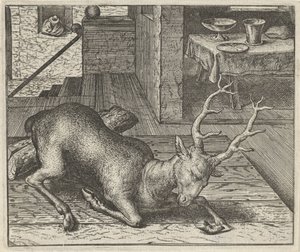 Taru humalassa peurasta tekijältä Egidius  Sadeler (II)