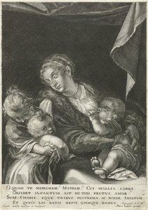 Rakkaus / Caritas tekijältä Egidius  Sadeler (II)