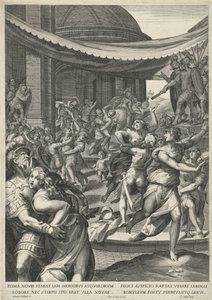 Sabine Virgin ryöstö tekijältä Egidius  Sadeler (II)