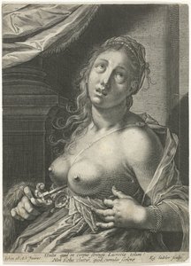Lucretian itsemurha tekijältä Egidius  Sadeler (II)