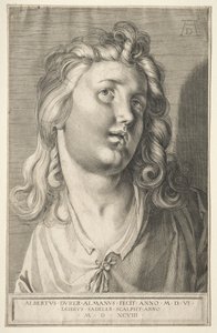 Naispää, 1598. tekijältä Aegidius Sadeler