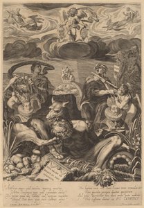 Allegoria keisari Ferdinand II:n ja Eleanor Gonzagan avioliitosta tekijältä Aegidius Sadeler II