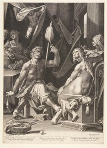 Hercules ja Omphale tekijältä Aegidius Sadeler II
