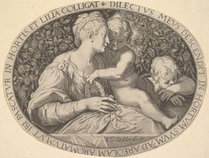 Madonna ja lapsi.n.d. tekijältä Aegidius Sadeler II