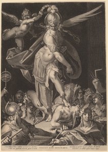 Viisaus voittaa tietämättömyyden tekijältä Aegidius Sadeler II, after Bartholomaeus Spranger