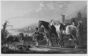 Neekerisivu, kuninkaallisen kokoelman kuvasta (kaiverrus) tekijältä Aelbert (after) Cuyp