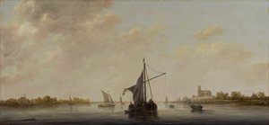 Näkymä Maasista Dordrechtissa, n. 1645-46 tekijältä Aelbert Cuyp