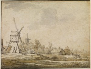 Maisema myllyineen tekijältä Aelbert Cuyp