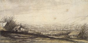 Laaja maisema, jossa on mökki ja karja, 1600-luvun loppu tekijältä Aelbert Cuyp