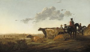 Maisema paimenten kanssa, n. 1650-52 tekijältä Aelbert Cuyp