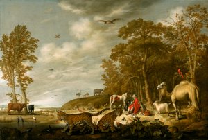 Orfeus soittaa eläimille tekijältä Aelbert Cuyp