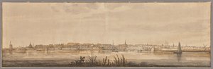 Panoraamanäkymä Dordrechtiin ja Maasjoelle tekijältä Aelbert Cuyp