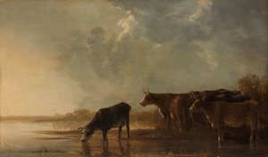 Jokimaisema lehmien kanssa tekijältä Aelbert Cuyp