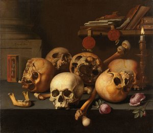 Vanitas asetelma tekijältä Aelbert Jansz. van der Schoor