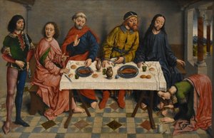 Hollantilainen:  Aelbrecht Bouts: Jésus chez Simon le Pharisien Jesus at Simon