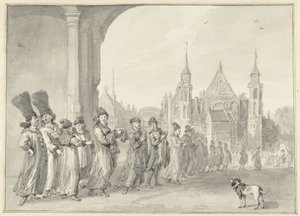 Moskovian tsaarin lähetystö matkalla osavaltioiden yleiskokoukseen Haagissa, 4. marraskuuta 1631 tekijältä Aert Schouman