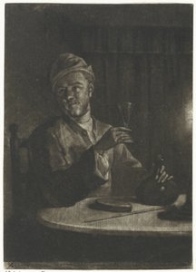 Mies nostettu lasi tekijältä Aert Schouman