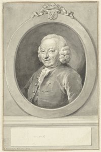 Johan Hudde Dedelin muotokuva, soikea, vasemmalla tekijältä Aert Schouman