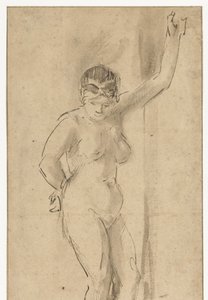 Seisova nainen alaston kädellä tekijältä Aert de Gelder (attributed to)