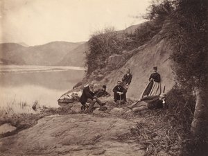[ryhmämuotokuva lähellä fang Blaze -luostaria, F U -avain], 1869. tekijältä Afong Lai