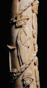 Kaiverrettu keihäs, Kongo (norsunluu) (kuva 223943)
