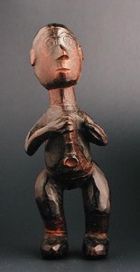 Pysyvä hahmo eurooppalainen mies pitelee piippua, Kaakkois-Afrikka, 1800-luvun loppu (puu) tekijältä African