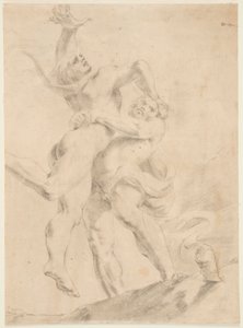 Tutkimus Hercules ja Antaeus tekijältä After Annibale Carracci