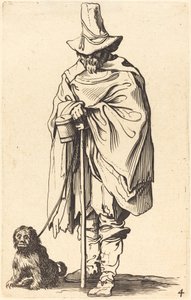 Kerjäläinen koiran kanssa tekijältä After Jacques Callot