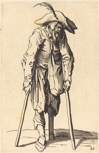 Kerjäläinen puisella jalalla tekijältä After Jacques Callot
