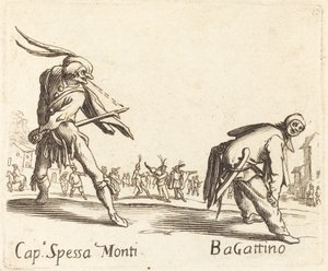 Cap Spessa Monti ja Bagattino tekijältä After Jacques Callot